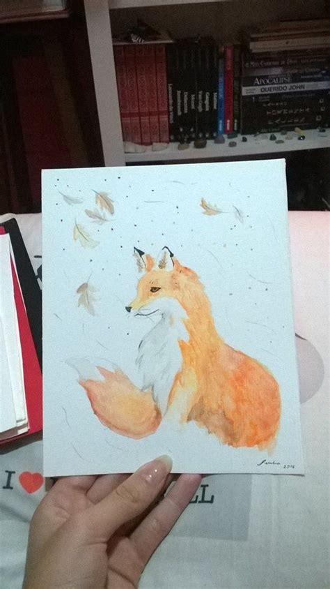 Raposa pintura em técnica aquarela fox watercolor art Belles images