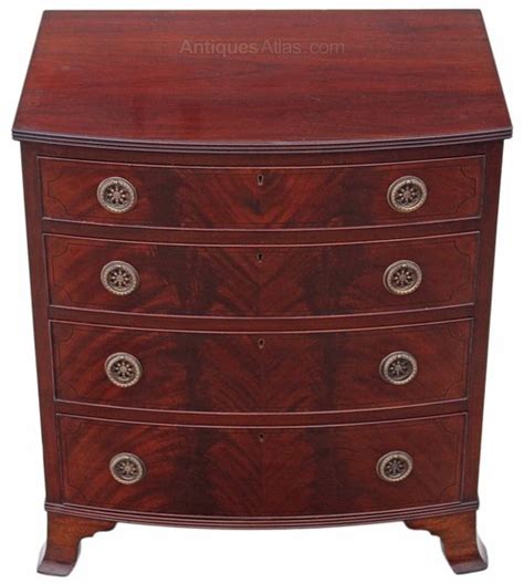 Inlaid Flame Mahogany Bow Front Chest Of Drawers Antiques Atlas