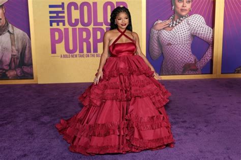 Halle Bailey Has A Princess Moment In Red Ball Gown At The Color