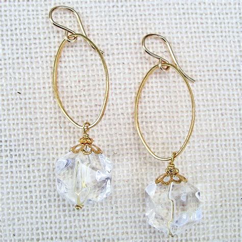 Quarts Crystal Dangle Earrings Honoring The Sacred