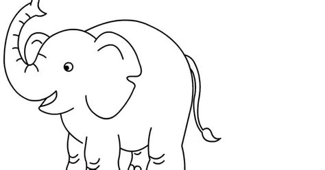 Gambar Gajah Untuk Diwarnai Terbaru