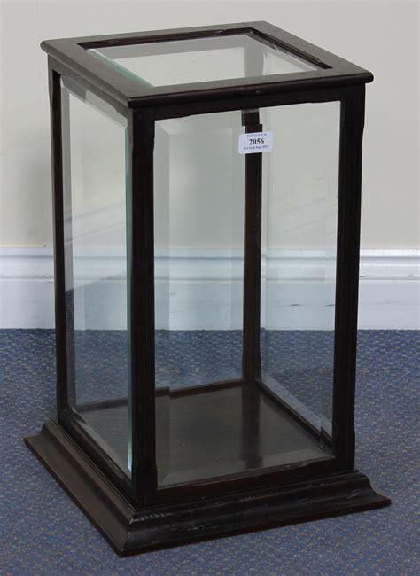 A Late Victorian Mahogany Table Top Display Case With Glazed Sides And