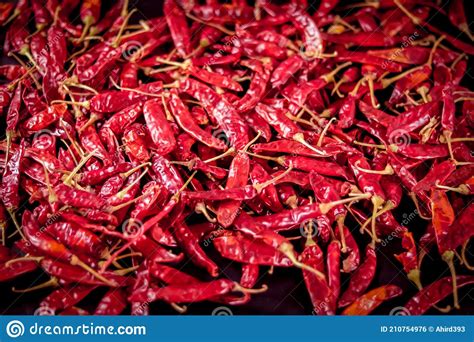 Dry Chilli Peppersspicy Seasoninglot Of Dried Chili As A Food