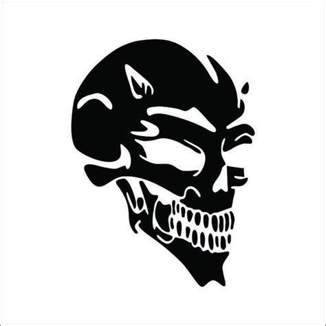 Devil Skull Vinyl Decal Sticker 2two Pack Etsy