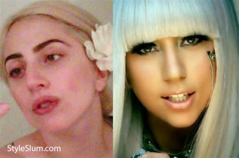 Lady Gaga No Makeup Before And After