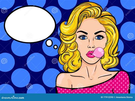 Lips Inflate Bubble Gum Feminism Movement And Sisterhood Concept Bubble Gum Sticker In Comics