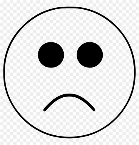 Clipart Sad Smiley Emoji Face Black And White White Black And White