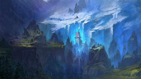Fantasy Art Landscape Blue Wallpapers Hd Desktop And Mobile Backgrounds