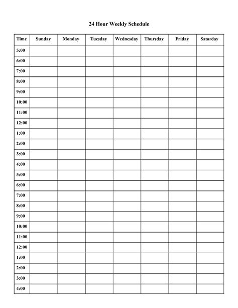 43 Effective Hourly Schedule Templates Excel And Ms Word Templatelab