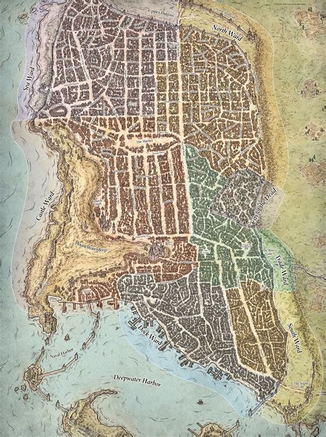 Pin By Adam Khan On Waterdeep Fantasy City Map Dungeons And Dragons