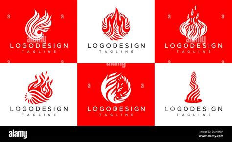 Abstract Fire Logo Design Template Fire Logo Design Collection Stock