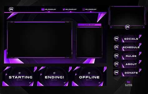 Stream Packages Livestream Graphics On Behance Twitch Streaming