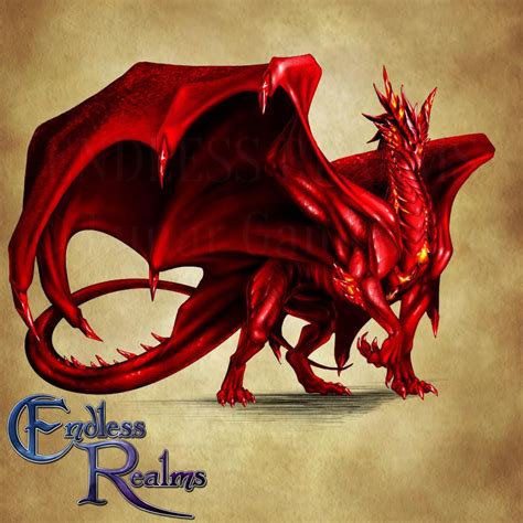 Endless Realms Bestiary Ruby Dragon By Jocarra Fantasy Dragon