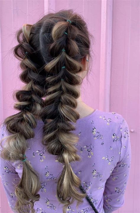 27 Fun Bubble Braid Hairstyles Youll Want To Copy Days Inspired Hair Styles Cute Medium