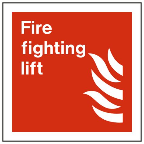 Fire Fighting Lift Sign Fire Equipment Signs Safety Signs And Notices