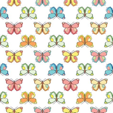 Butterfly Seamless Pattern Repeating Butterfly Background For Textile