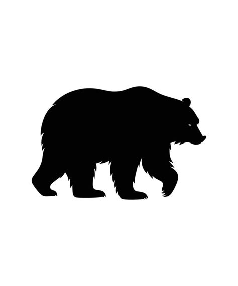 Grizzly Bear Silhouette Vector Illustration Design 36469498 Vector Art
