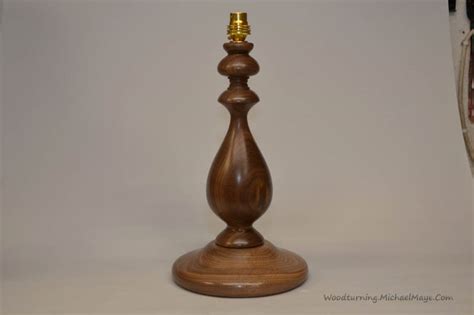Walnut Table Lamp Michael Maye Woodturning