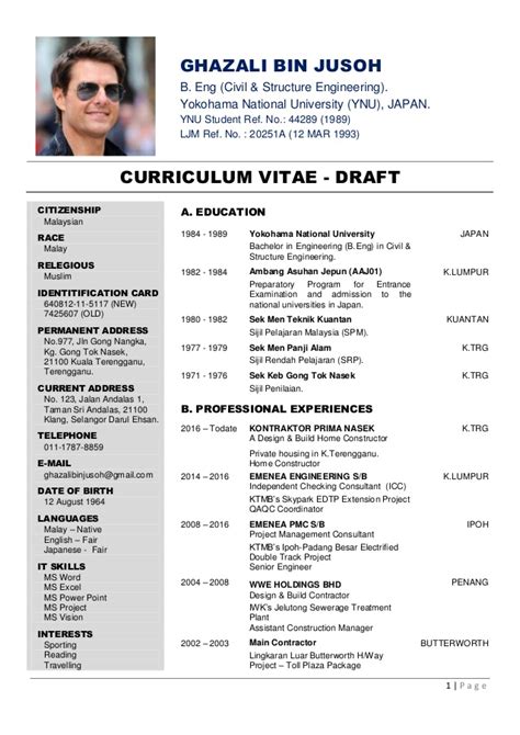 The curriculum vitae, also known as a cv or vita, is a comprehensive statement of your educational background, teaching, and research experience. Curriculum vitae (draft)