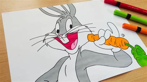 How To Draw Bugs Bunny Step By Step Looney Tunes Hac Youtube