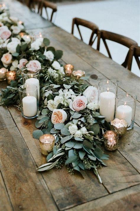 20 Romantic Wedding Centerpieces With Candles Roses And Rings