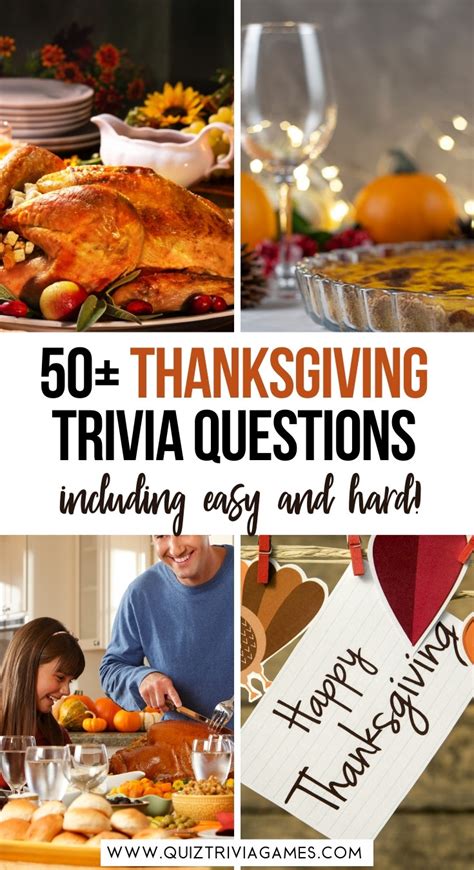 50 Thanksgiving Trivia Questions And Answers Quiz Trivia Games