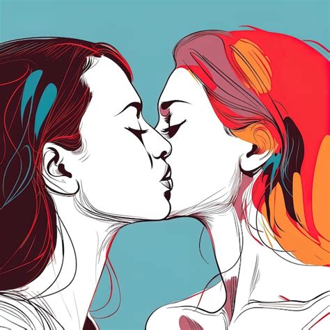 Las chicas se besan lesbianas lgbt día mundial del beso día de san