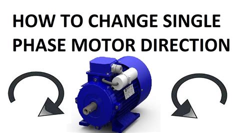 How To Change Single Phase Motor Direction Single Phase Motor Forward Reverse Connection Youtube