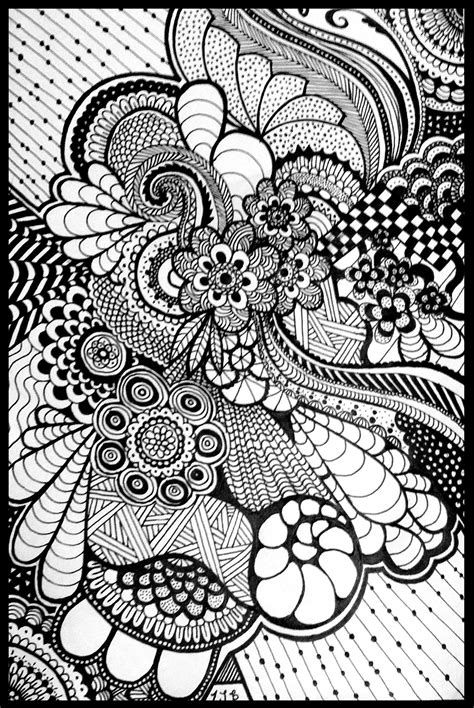 Zentangle Coloring Page Easy 67 Best Quality File