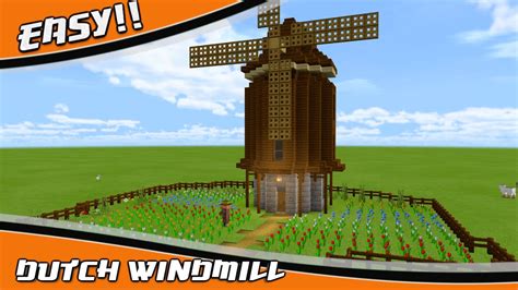 Easy Medieval Windmill Tutorial How To Build A Dutch Windmill In Minecraft Youtube