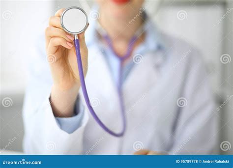 Doctor With A Stethoscope In The Hands Stock Photo Image Of Concept