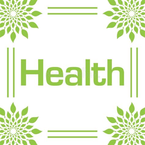 Health Green Leaves Circular Frame Stock Illustration Illustration Of