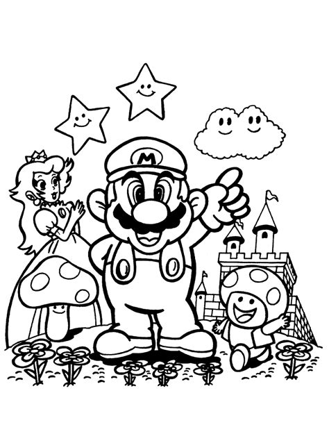 Mario Bros Kleurplaat