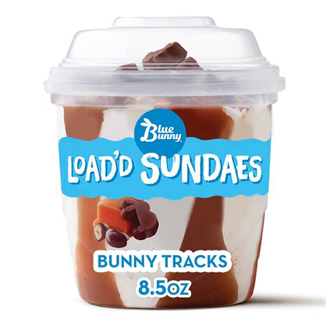 Blue Bunny Loadd Sundaes Bunny Tracks Frozen Dessert Cup 85 Fl Oz