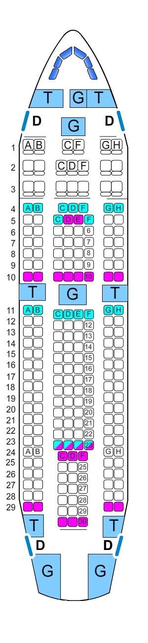 Airbus A310 Seating Chart