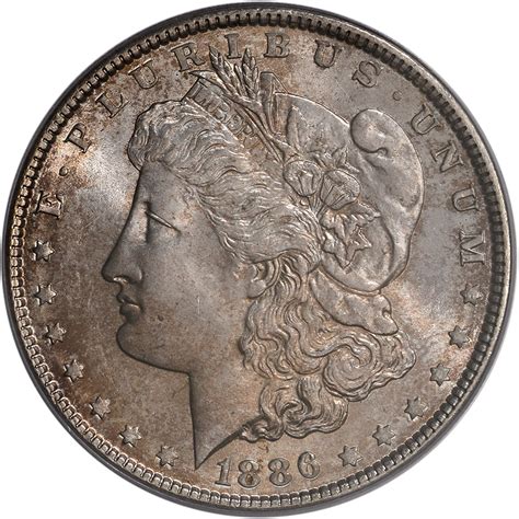 1886 Us Morgan Silver Dollar 1 Pcgs Ms65 Ebay