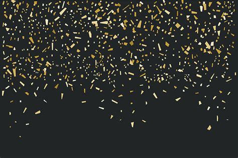 Golden Confetti On Black Background By Volyk Thehungryjpeg