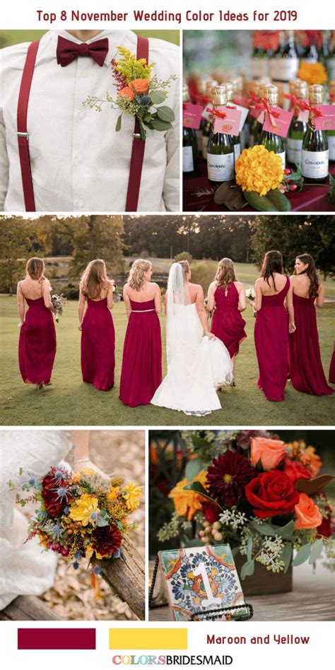 Top 8 November Wedding Color Ideas For 2019 Colorsbridesmaid Avenir