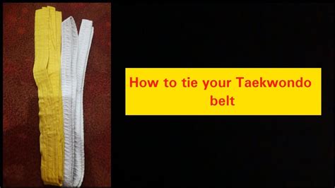 How To Tie Your Taekwondo Belt Vanshikas Good Life Youtube