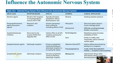 Ch 14 Part 3 Cholinergic And Adrenergic Receptors Youtube