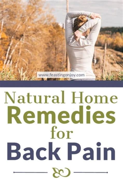 Natural Home Remedies For Back Pain Feasting On Joy