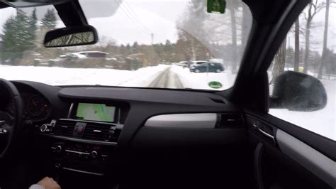 Bmw X4 30d Snow Driving Without Traction Control Youtube