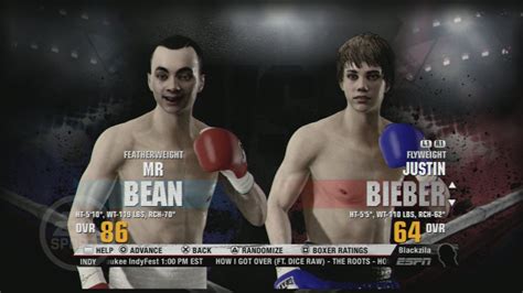 Fight Night Champion Mr Bean Vs Justin Bieber Hd Youtube