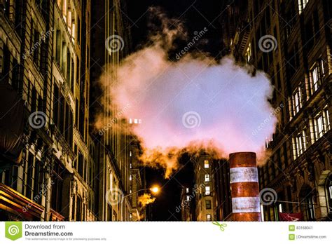 Smoke Over Manhattan Stock Image Image Of Edison Night 83168041