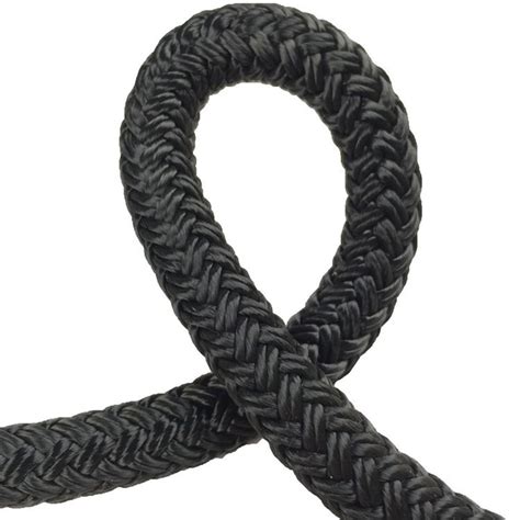 16mm 24 Strand Double Braided Black Polyester Mooring Rope Buy Black