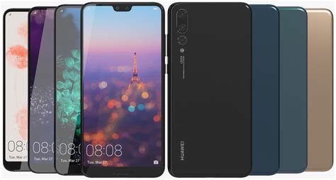 Huawei P20 Pro All Colors 3d Model 49 Max Obj Fbx 3ds Free3d