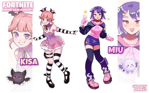 Kisa And Miu Fortnite Anime Skin Concept Me And Sadppy Y Wanted To Design Anime Girls Hope