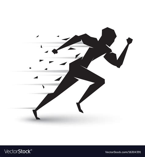 Motion Running Man Royalty Free Vector Image Vectorstock