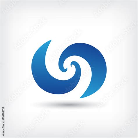 Curve Vector Logo Design Template Wave Icon Spiral Sign Twist