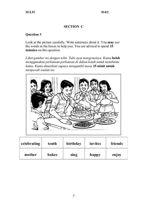 In year 2, your child will learn to write sentences, discuss their writing, and read their writing aloud. English language kssr year 4 paper 2 | English worksheets ...